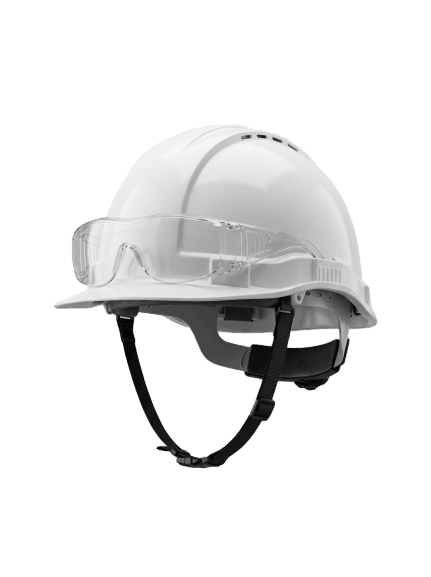 Casco de seguridad con gafas